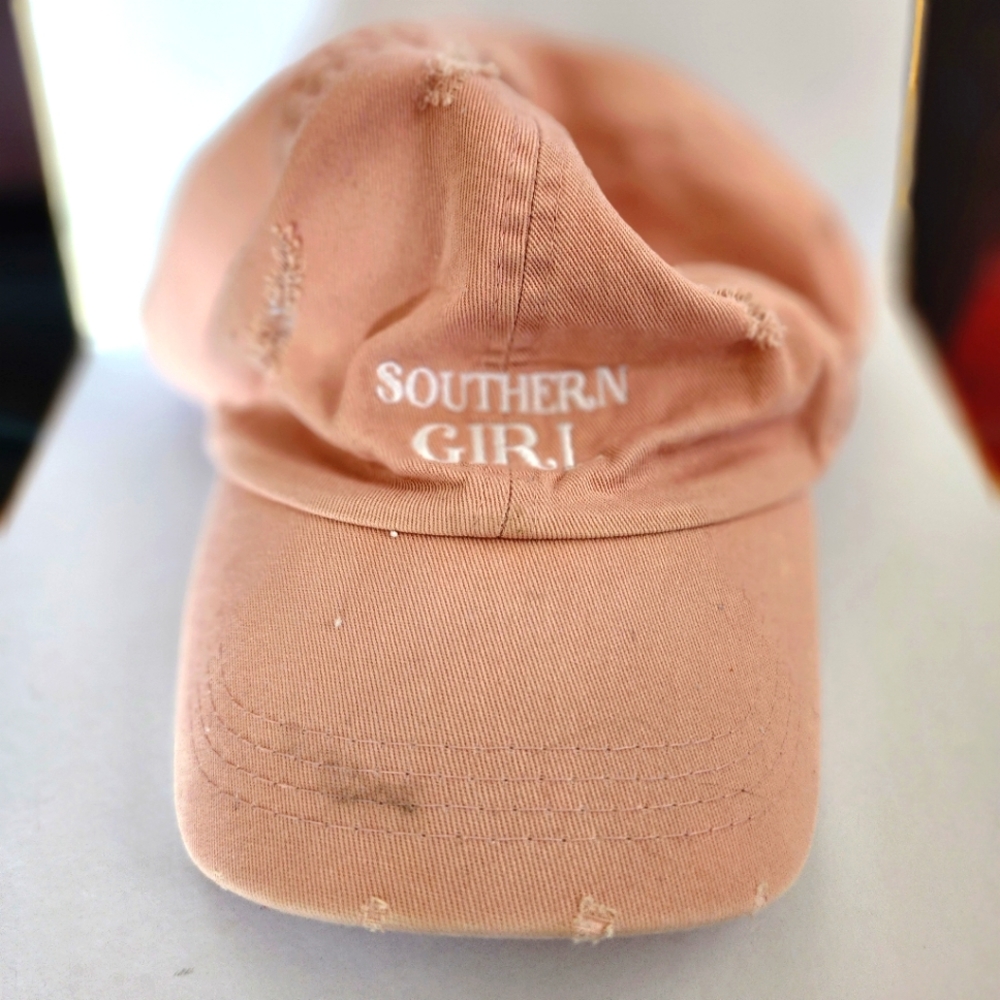 Southern Girl Embrodiered Pink Baseball Cap